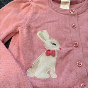 Gymboree Pink Kids Cardigan with Bunny Design